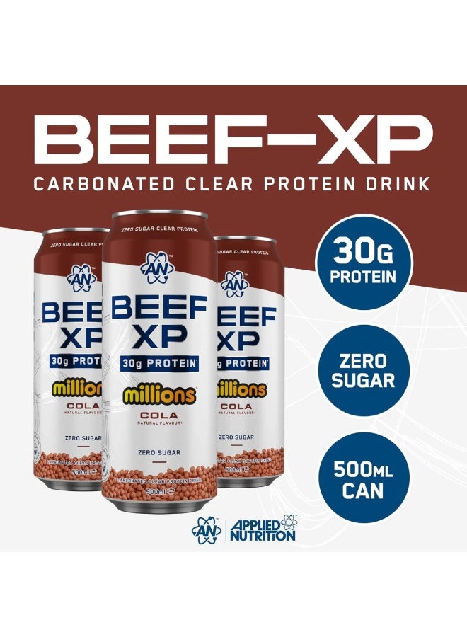 Applied Nutrition Beef-XP Clear Protein Drink, Millions Cola Flavor, Ready-to-Drink, Dairy-Free, 500ml - Image 3